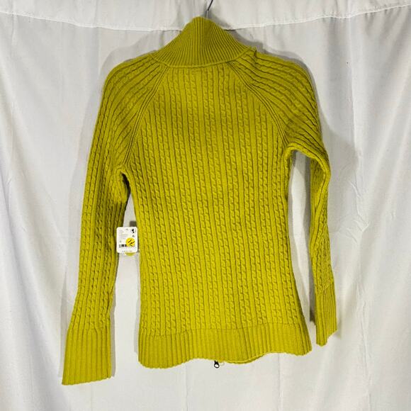 Free People Eliza Sweater Mini Skirt Set Yellow Lime NWT Medium - Picture 11 of 11